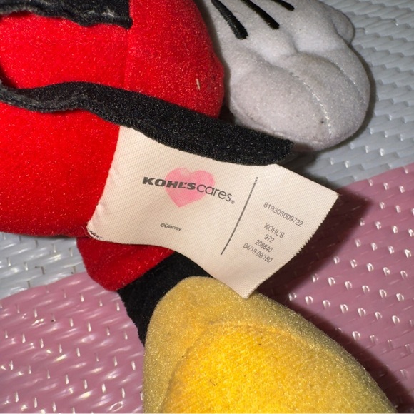 Disney Mickey Mouse Plush Doll Black Red Yellow - Picture 4 of 4
